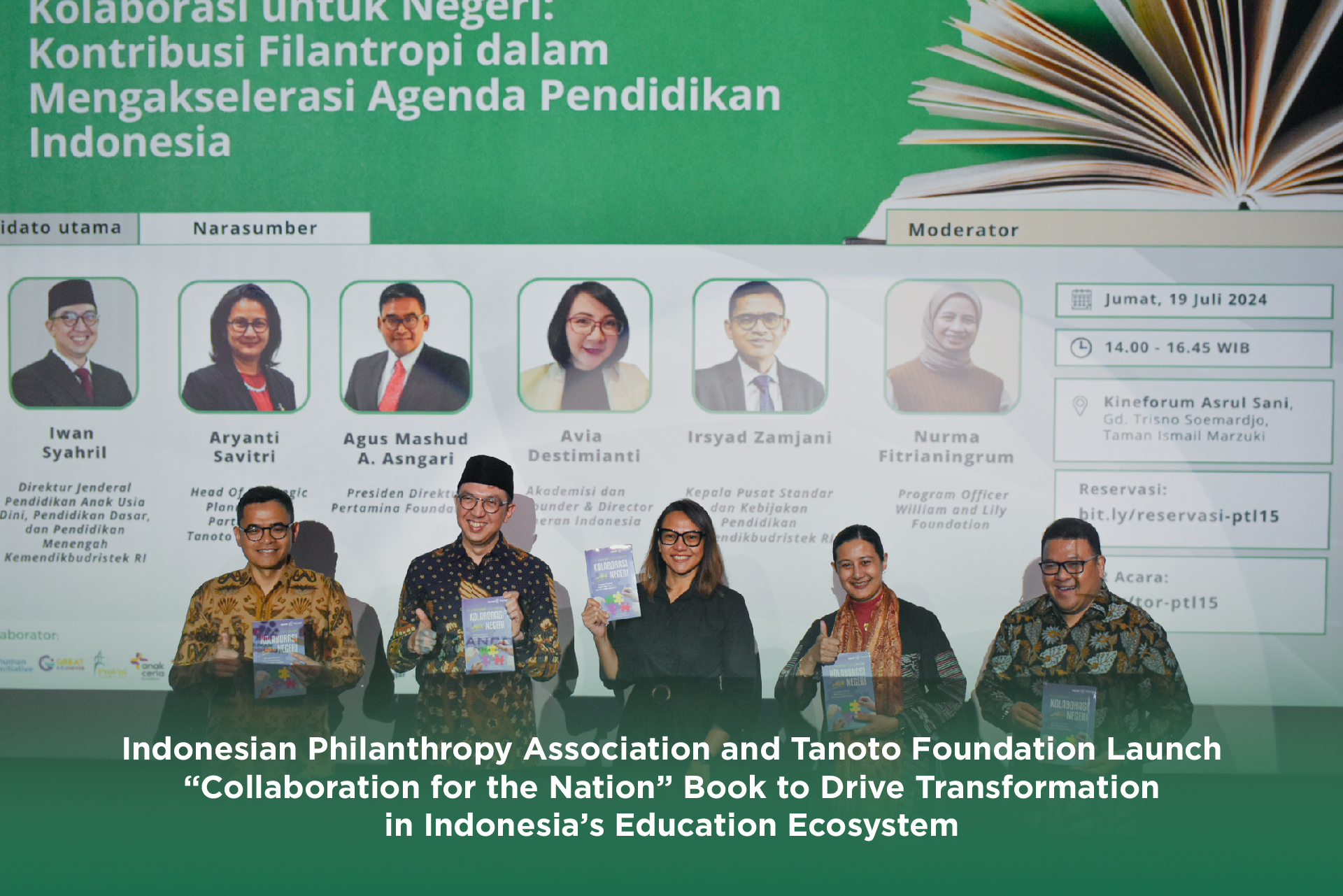 Indonesian Philanthropy Association and Tanoto Foundation Launch “Collaboration for the Nation” Book to Drive Transformation in Indonesia’s Education Ecosystem