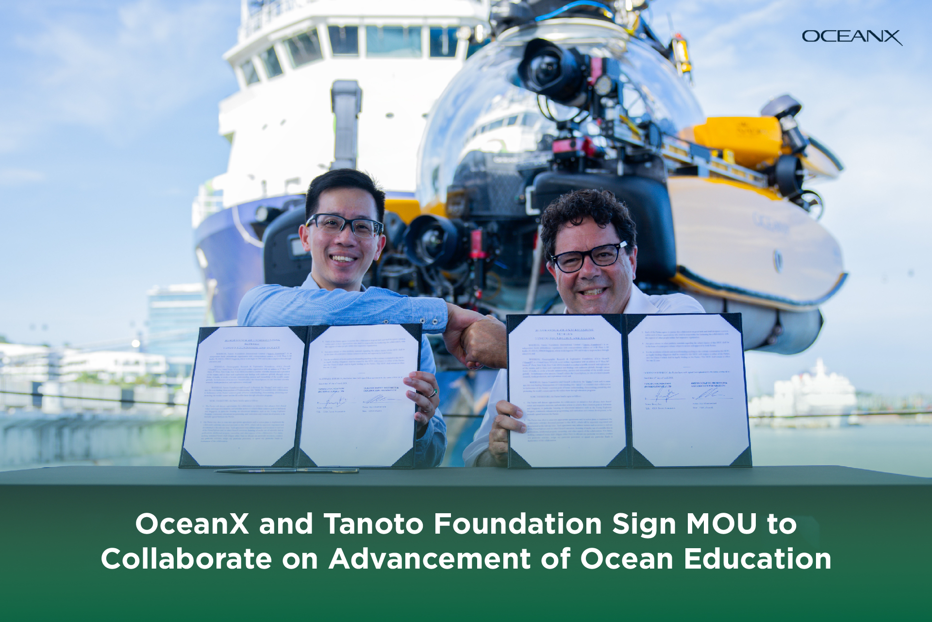 OceanX and Tanoto Foundation Sign MOU to Collaborate on Advancement of Ocean Education